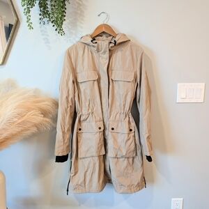 BCBGmaxaria Women's Tan Hooded Jacket Xl
